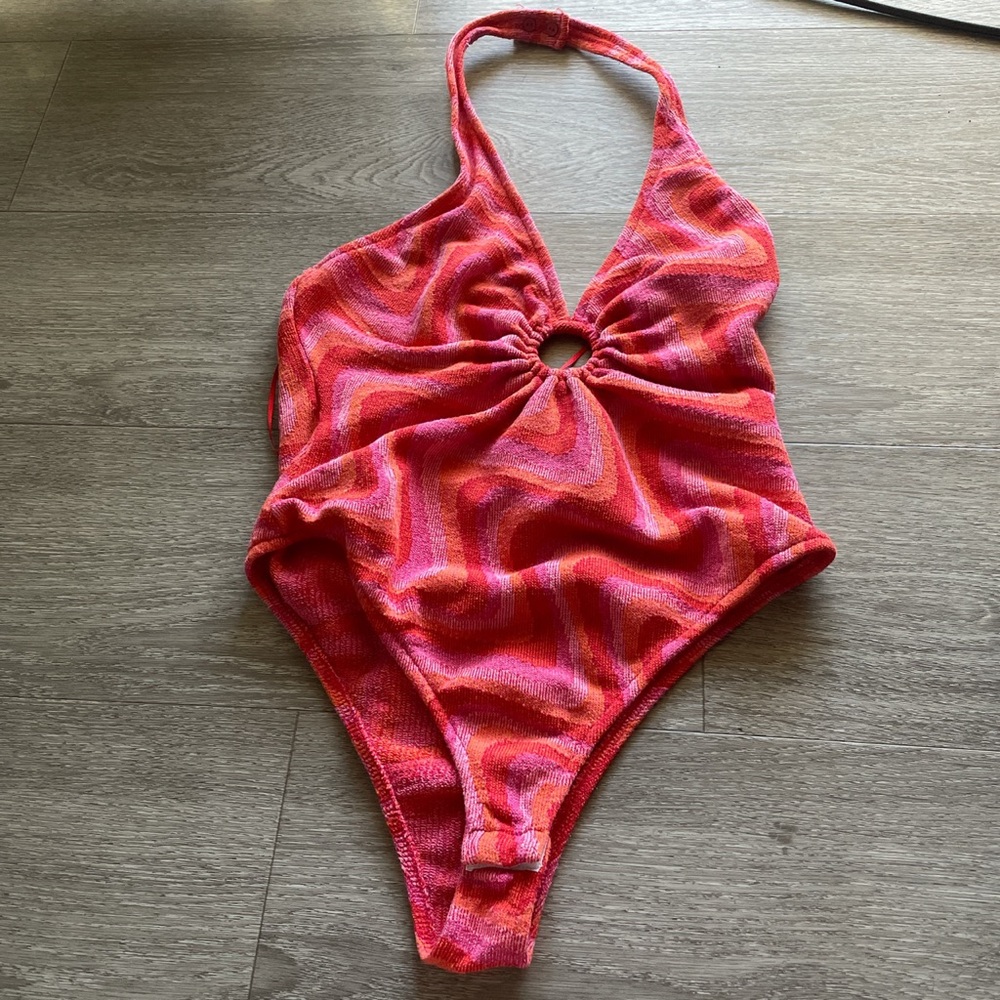 Red/pink body suit